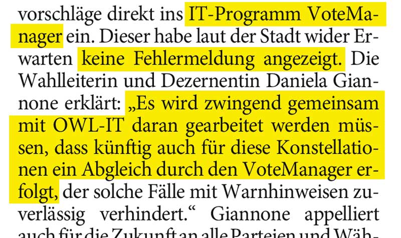 Ausschnitt aus Artikel des Mindener Tageblatt vom 14. August 2025