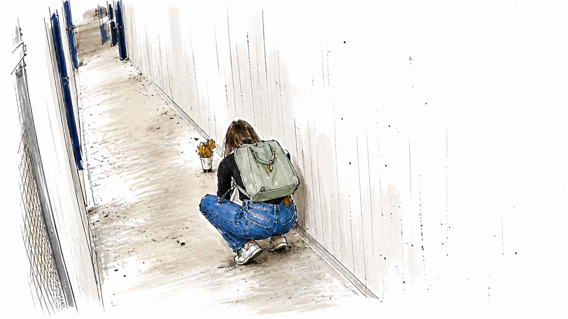 Das Shooting von Nachrichten | Rekonstruktionszeichnung