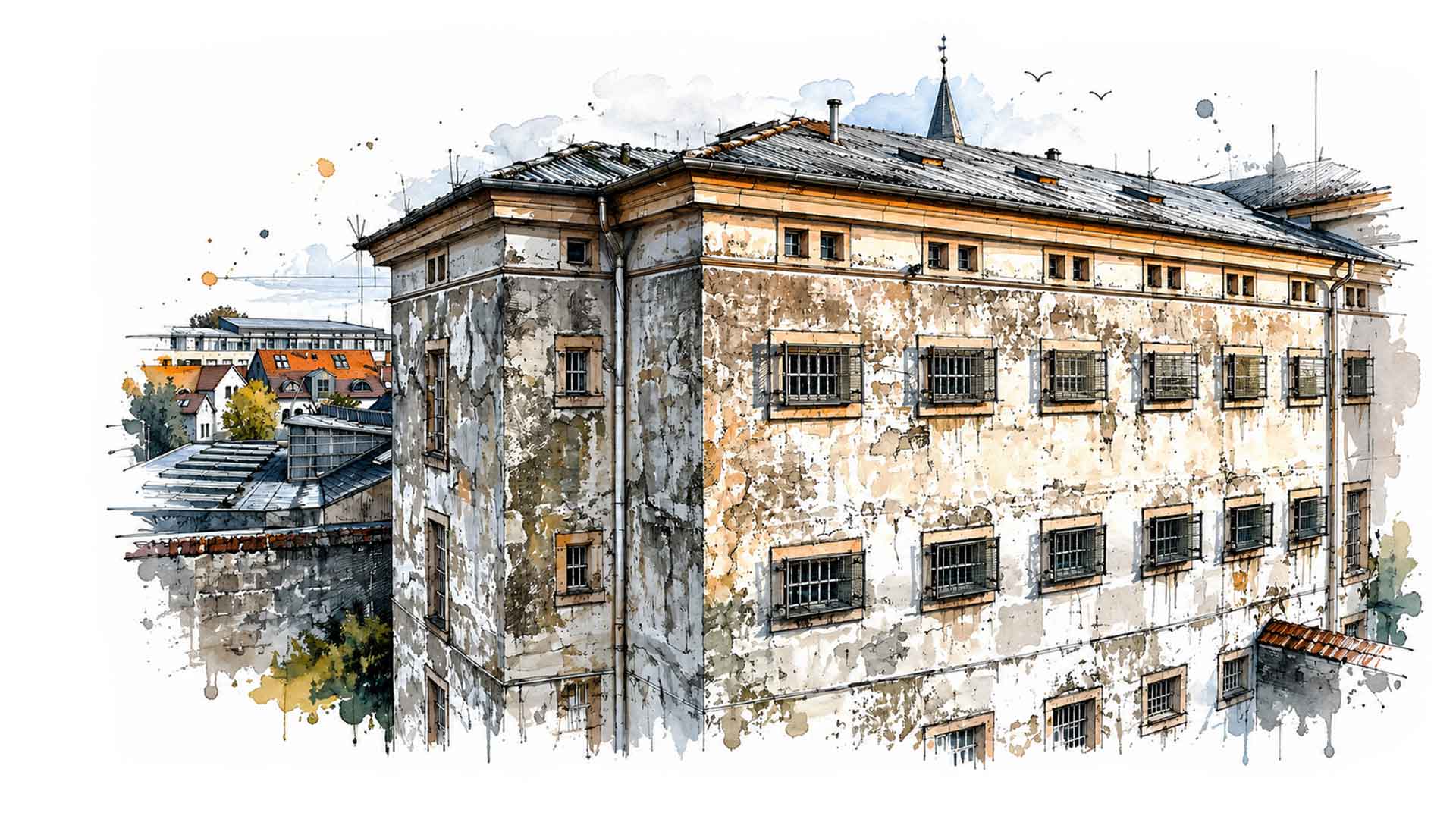 Illustration des Alten Gefängnisses in Minden