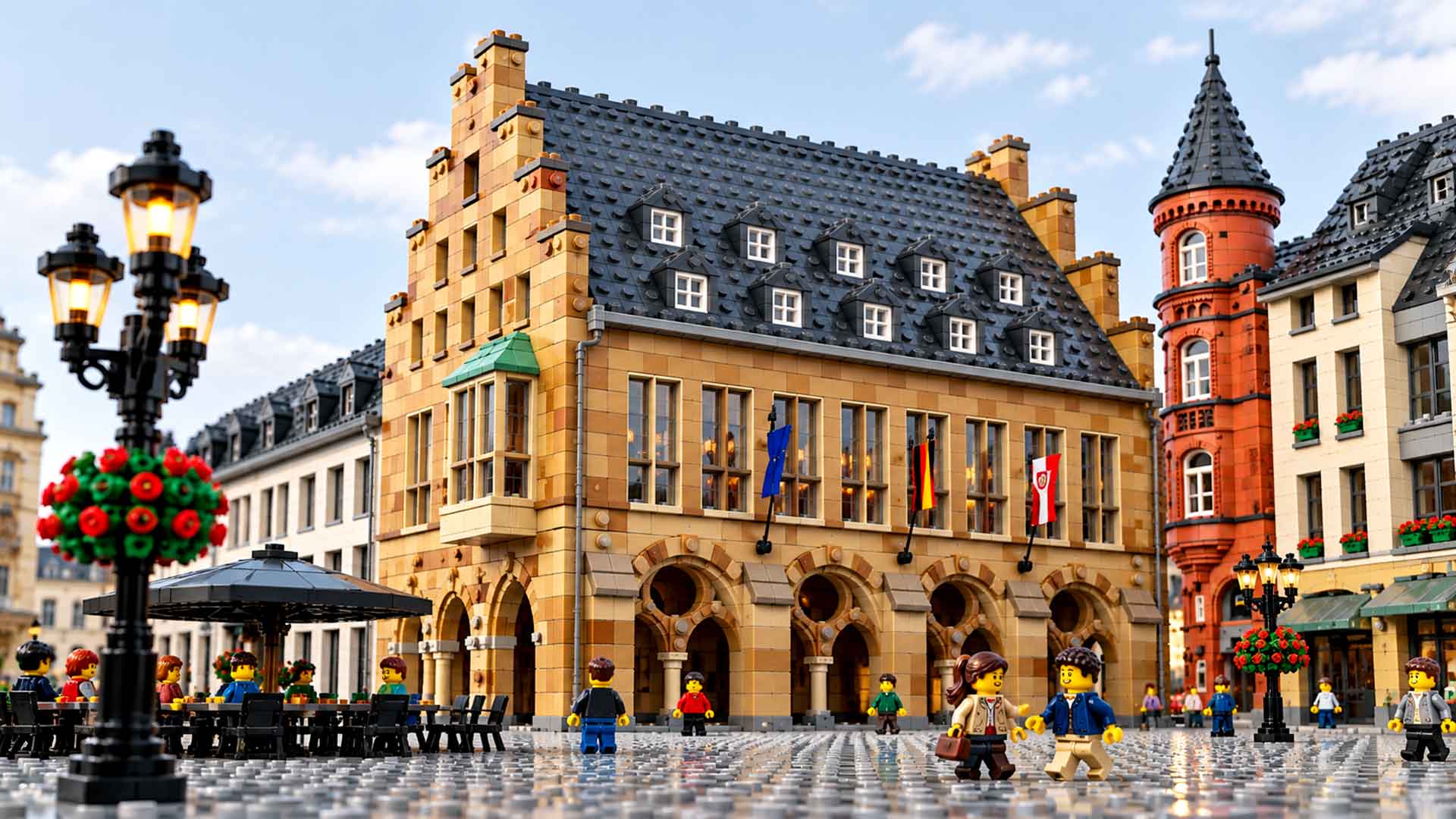 Rathaus der Stadt Minden im Lego-Stil
